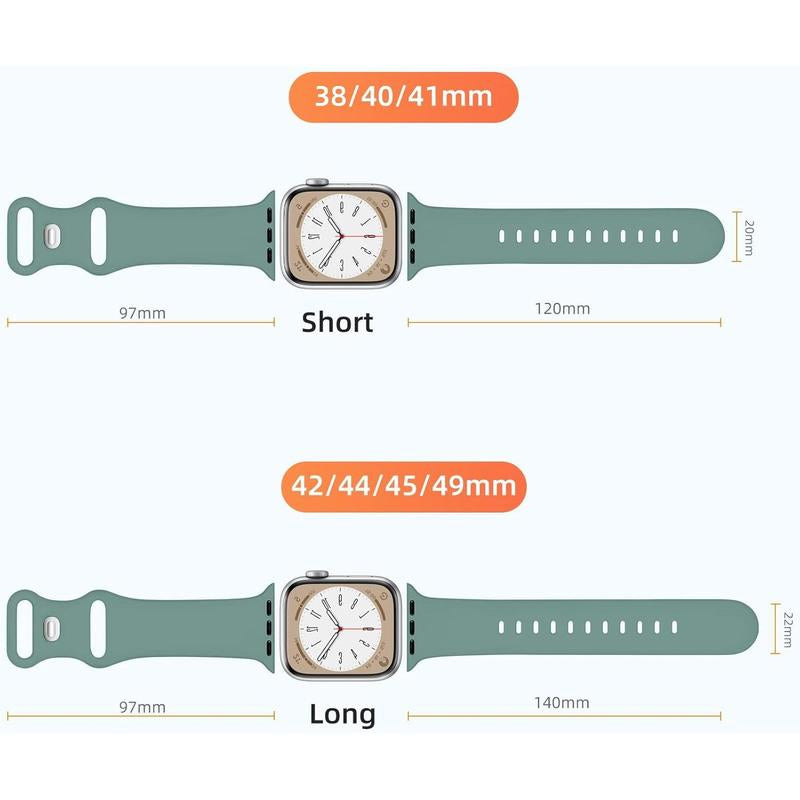 Apple 6 Pack Compatible Replacement Bands for Iwatch 38Mm, 40Mm, 41Mm, 42Mm, 44Mm, 45Mm, 46Mm, 49Mm Soft Silicone Sport Bands for Women & Men